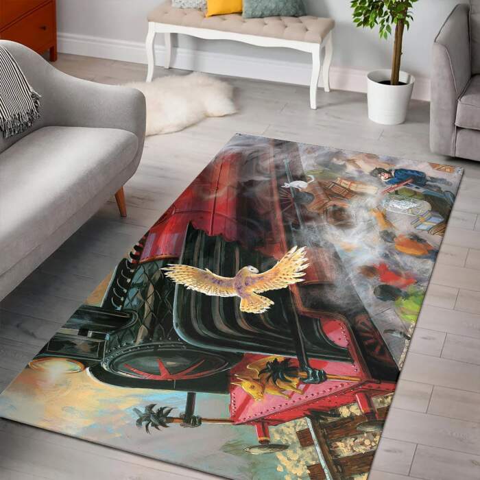 Hogwarts Express Harry Potter Rectangle Rug – Custom Size And Printing