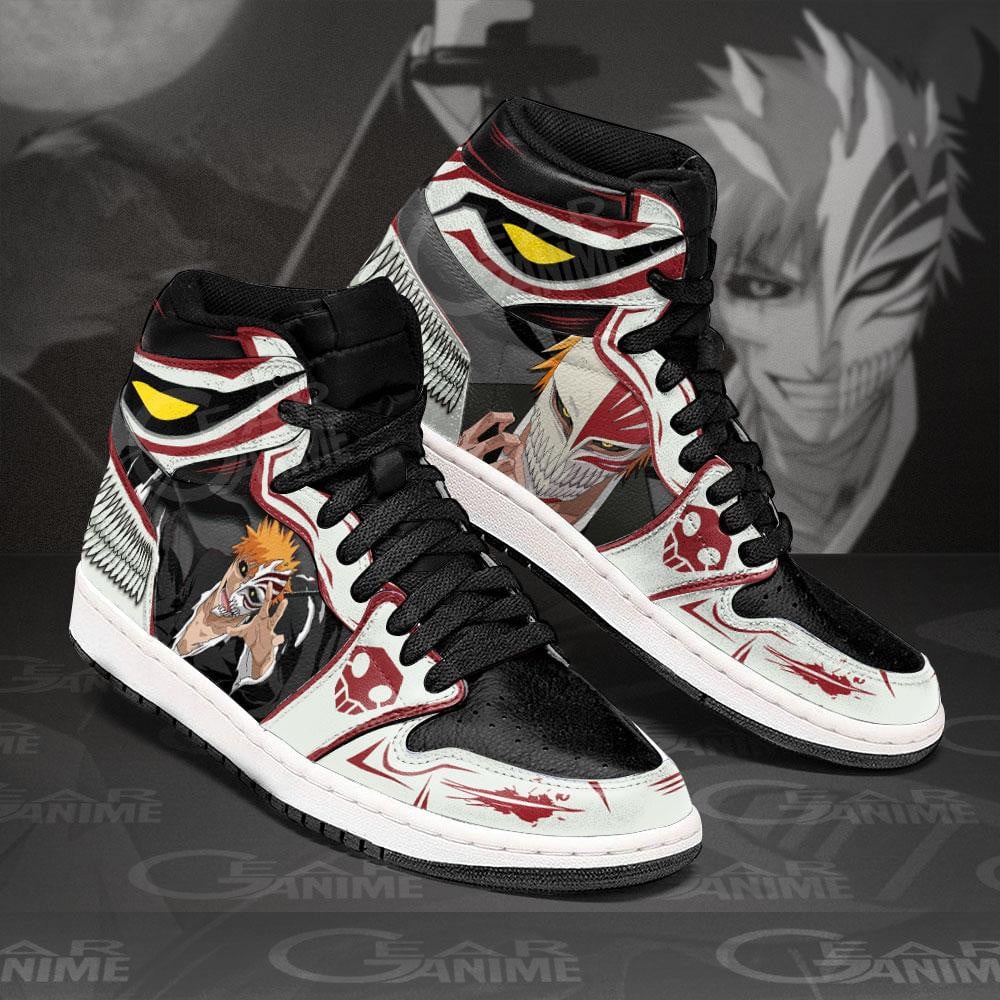 Hollow Ichigo Anime JD1s Sneakers For Bleach Fans, Air Jordan Hightop