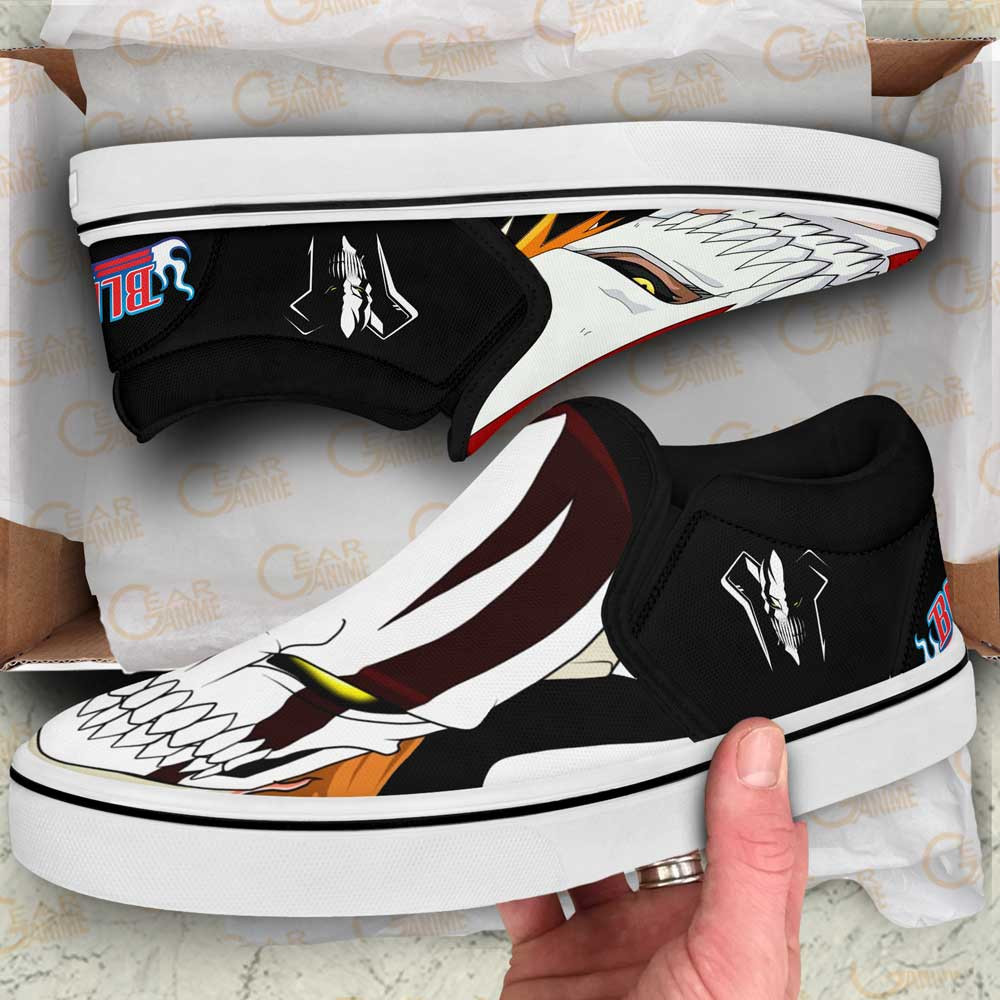 Hollow Ichigo Slip-On Shoes Canvas Custom Anime Bleach Shoes