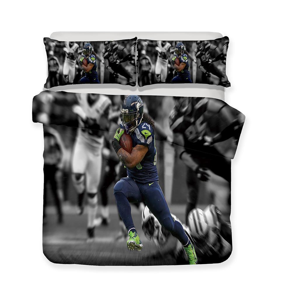 Home Decoration Design Soccer Football Marshawn Lynch Ea Sports Nfl Theme Duvet Cover Bedding Set