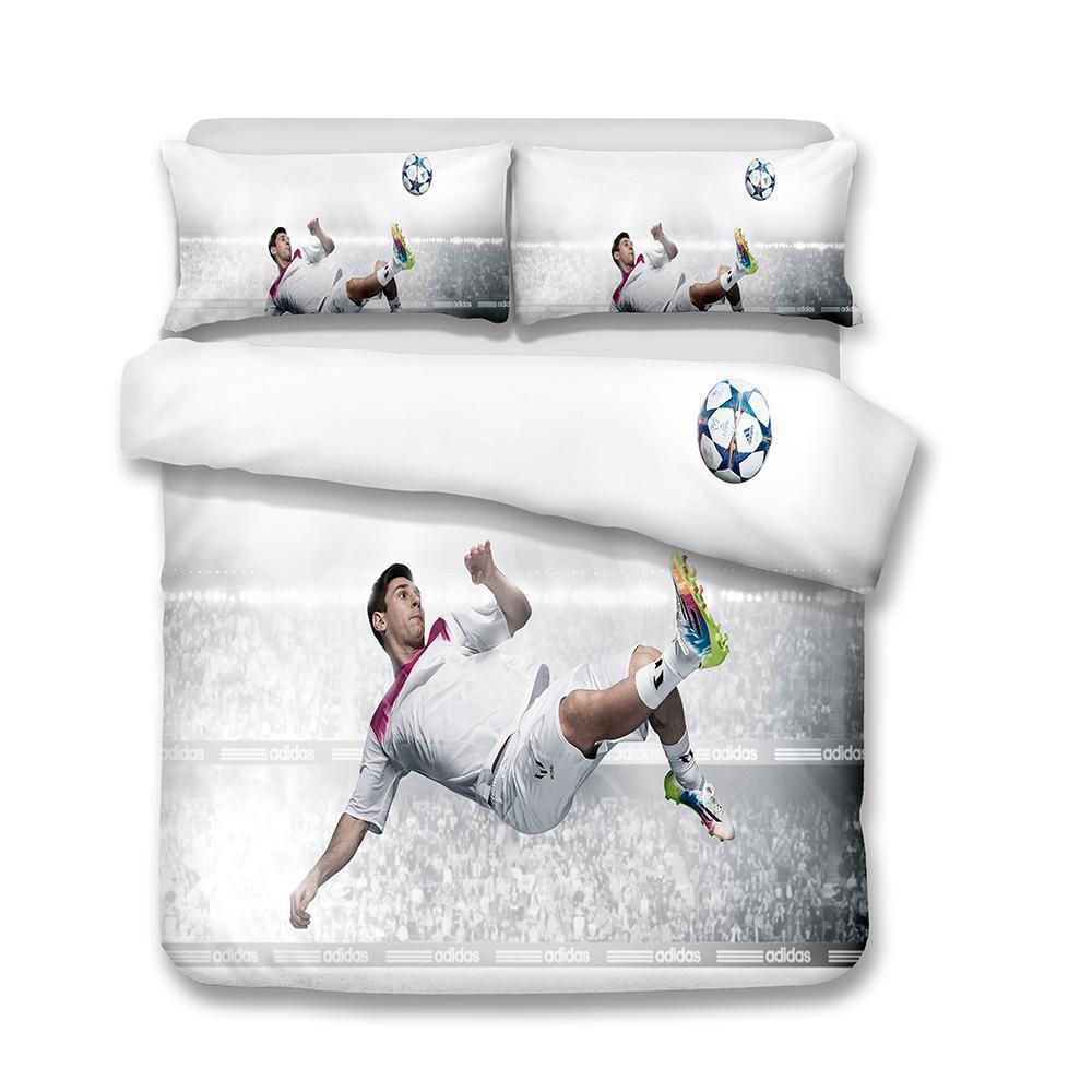 Home Decorations Design Art World Cup Fifa Messi Theme Boho Duvet Cover Bedding Set