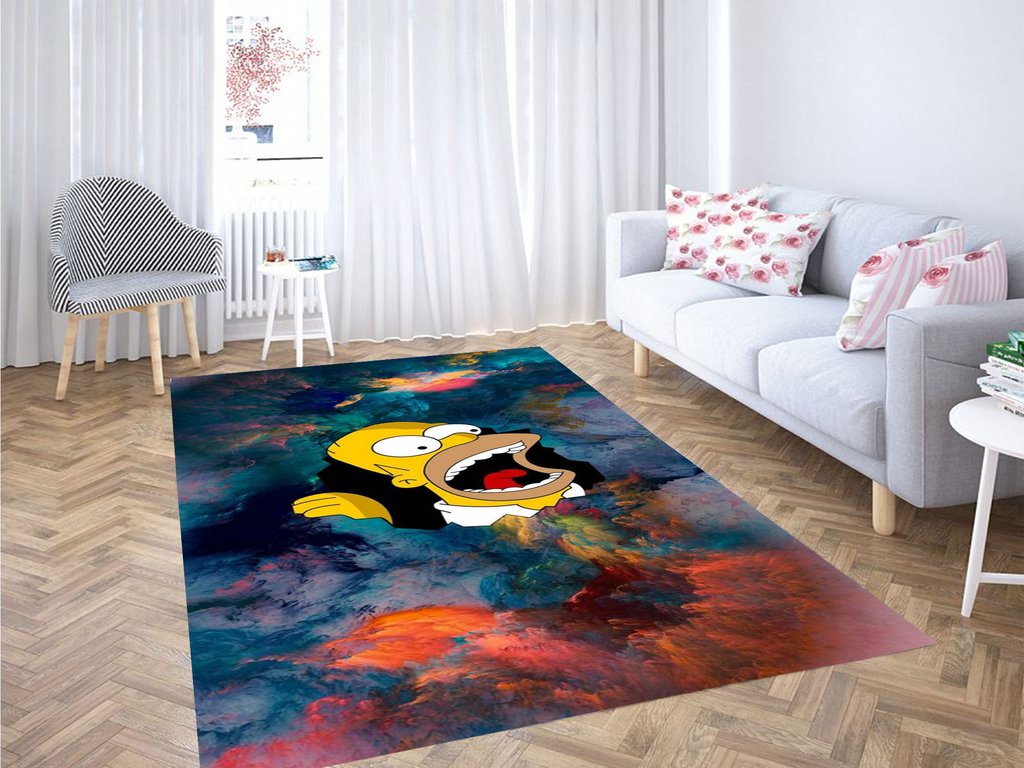 Homer Nebula Art Living Room Modern Carpet Rectangle Rug