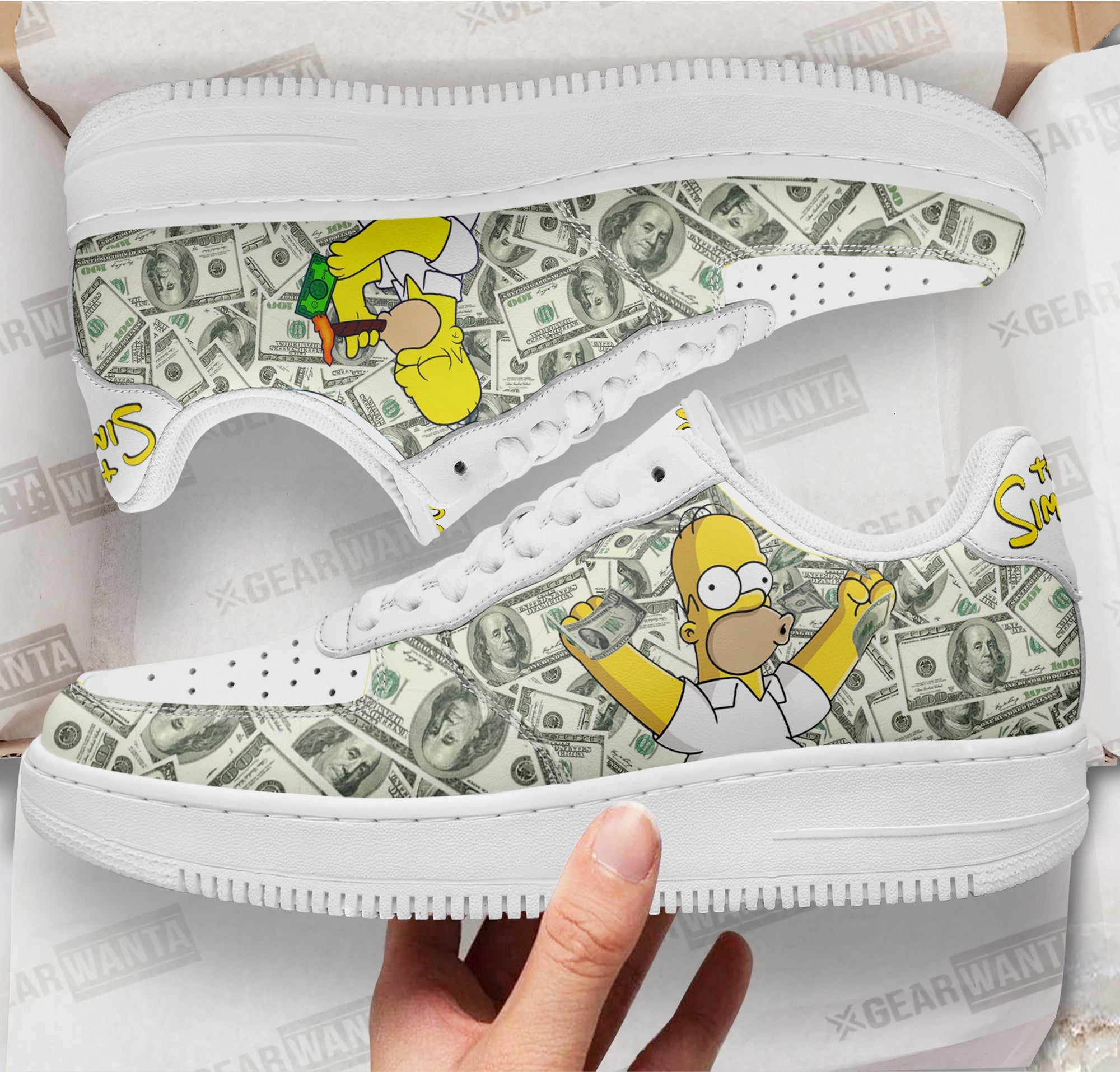 Homer Simpson Air Sneakers Custom Simpson Cartoon Shoes