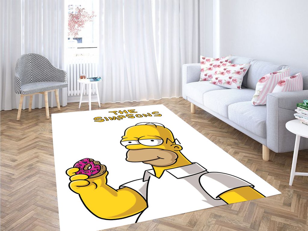 Homer The Simpsons Living Room Modern Carpet Rectangle Rug