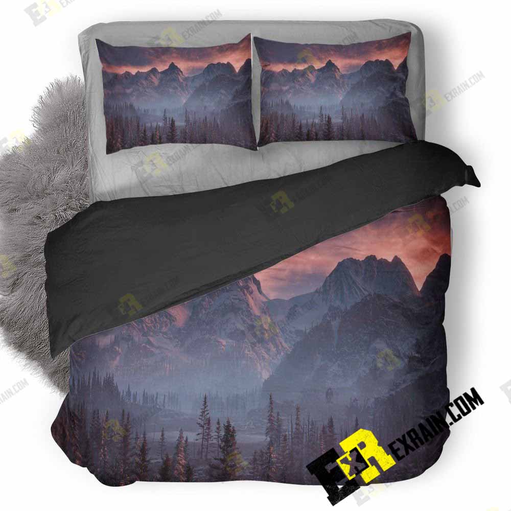 Horizon Zero Dawn Nature Mountains Trees Sky Yj 3D Customized Duvet Cover Bedding Set