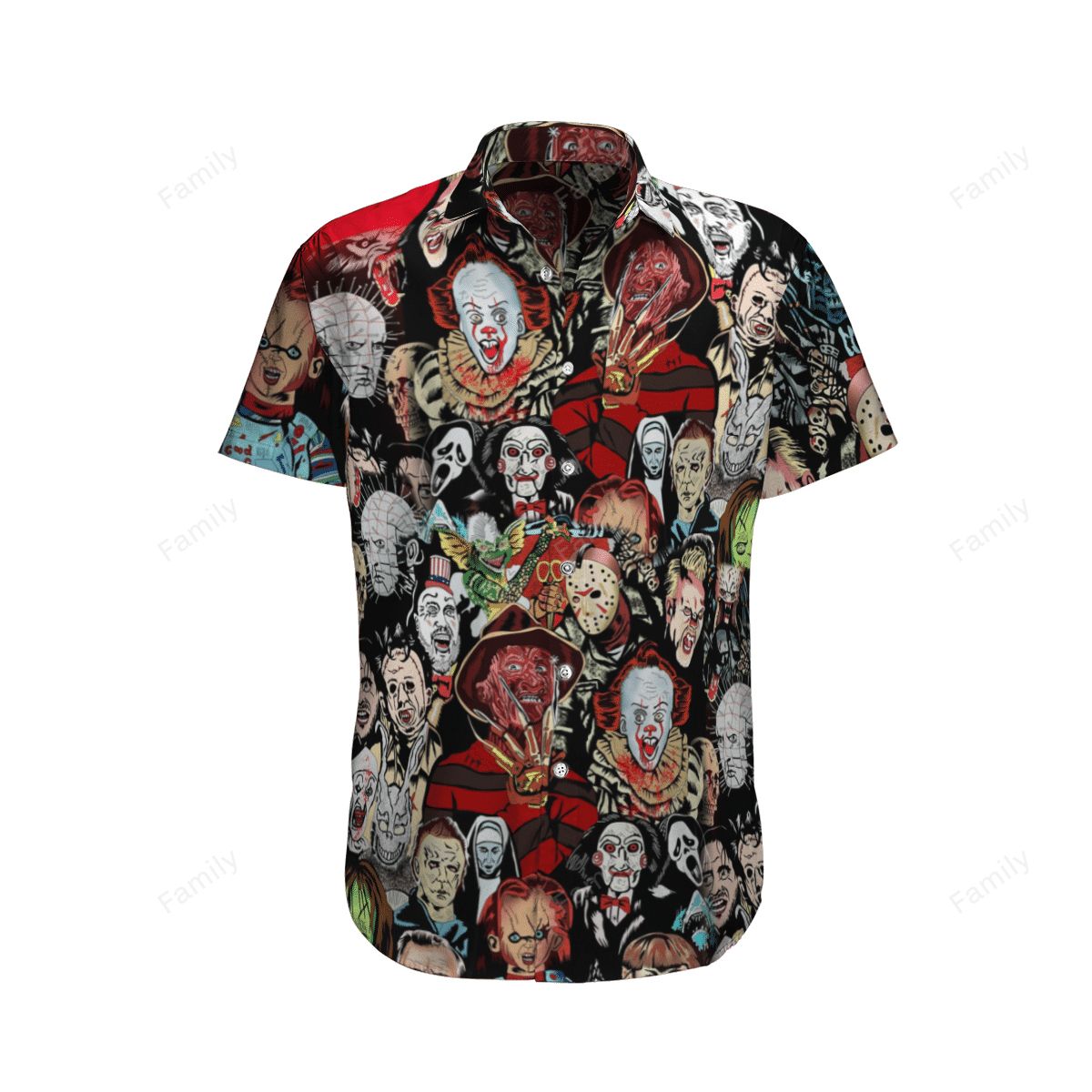 Horror Character Halloween Hawaiian Shirt Tongassf