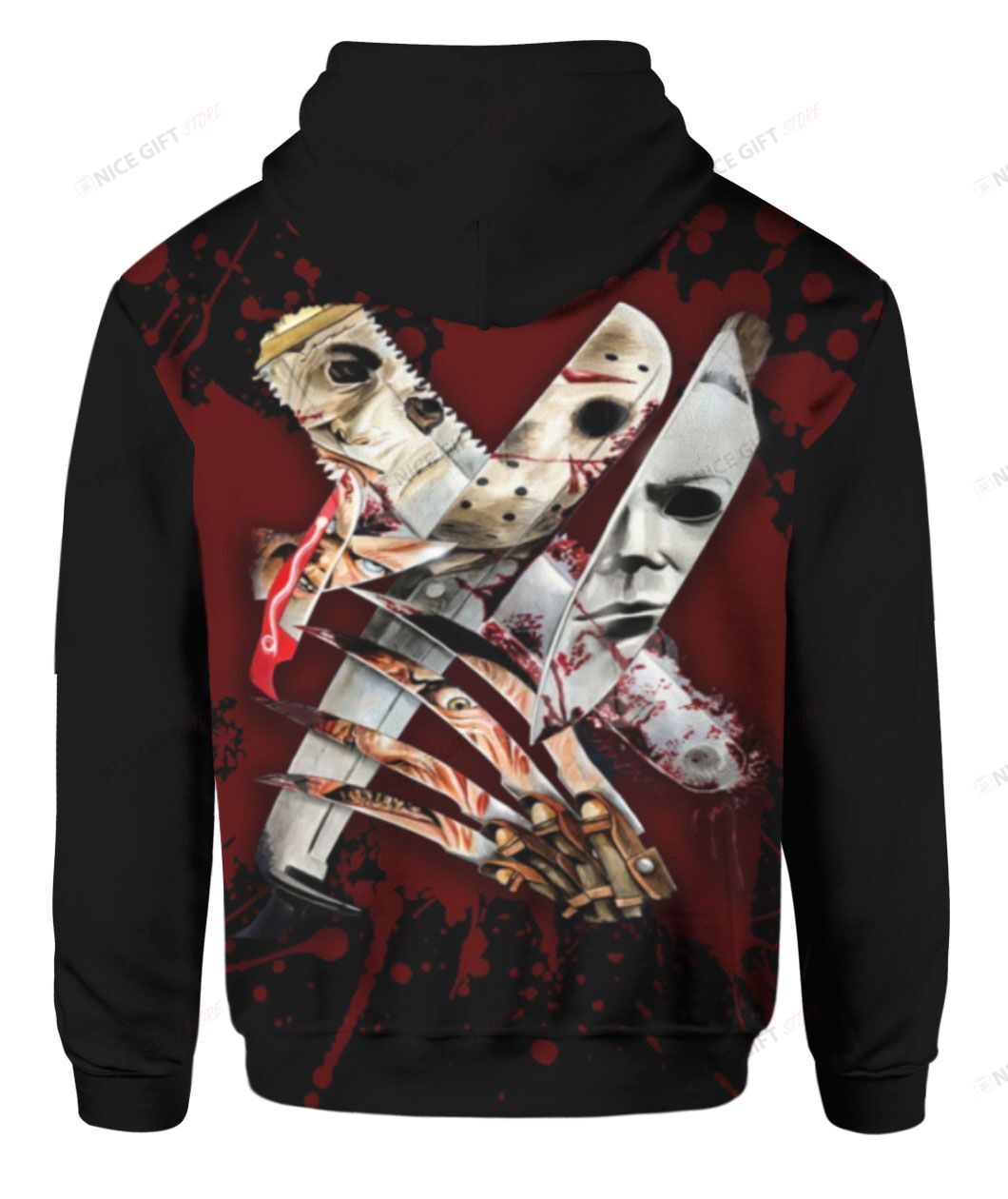 Horror Myers Freddy Jason Leatherface 3D Hoodie Gift For Fans