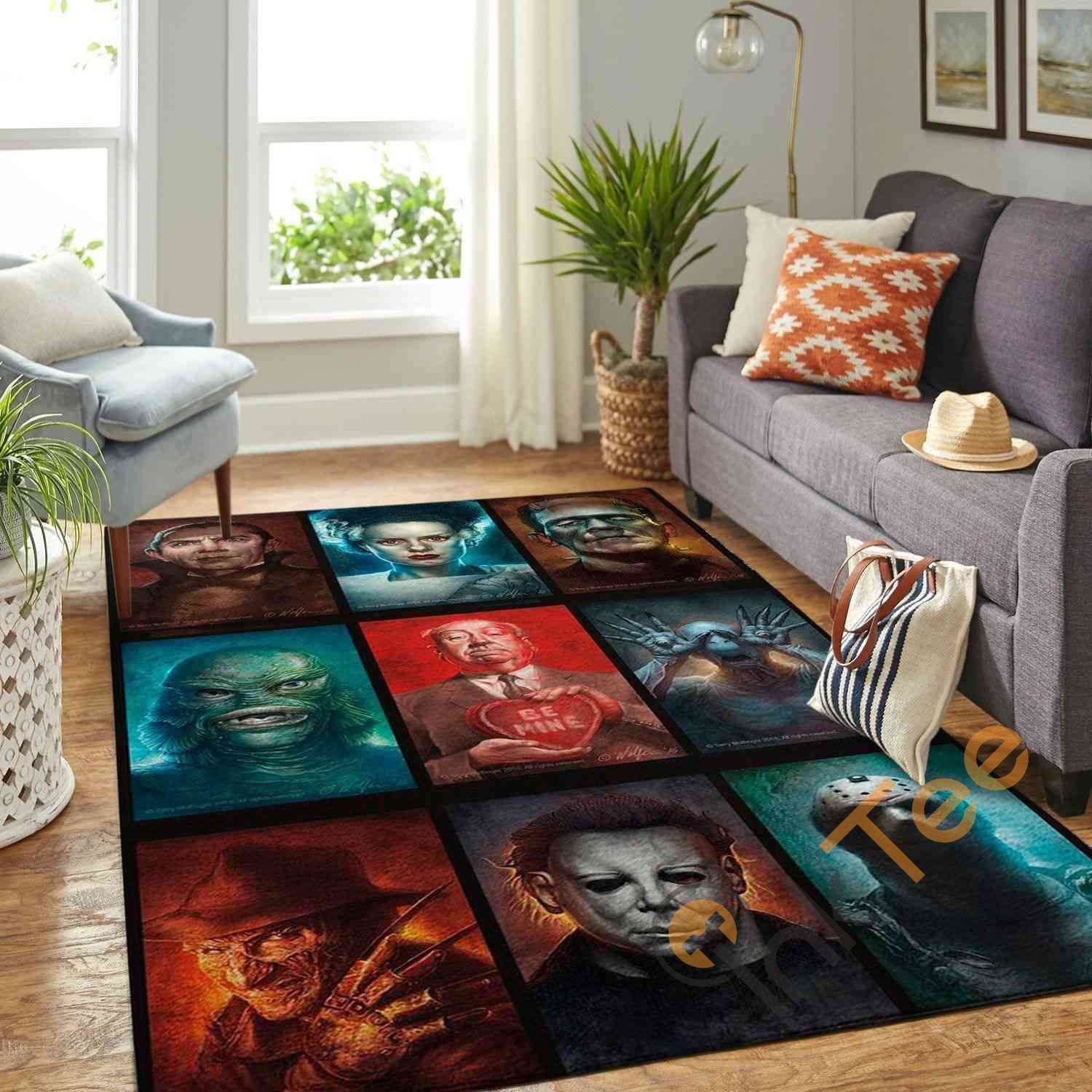 Horror Villain Characters Halloween Specail Area Rectangle Rug