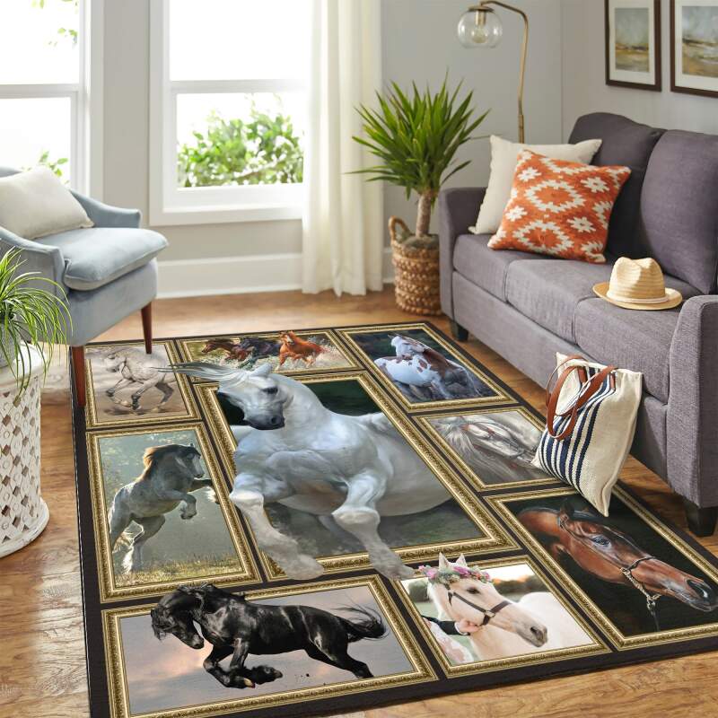 Horse Art Mk Carpet Area Rectangle Rug