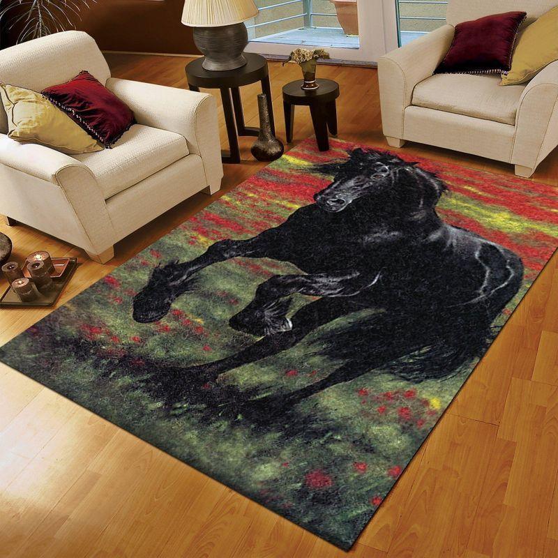 Horse Be Together Rectangle Rug