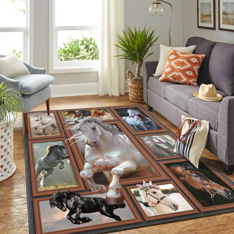 Horse Quilt Mk Carpet Area Rectangle Rug