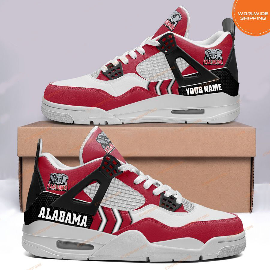 HOT Alabama Crimson Tide CUSTOM NAME Air Jordan 4 Sneaker