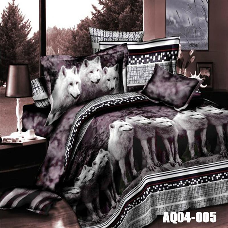 Hot Ale 3D Print Wolf Ize Queen/King 3D Customized Duvet Cover Bedding Set