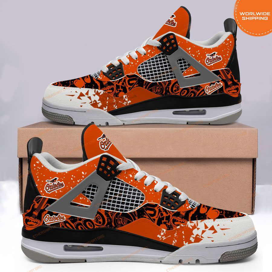 HOT Baltimore Orioles Air Jordan 4 Sneakers