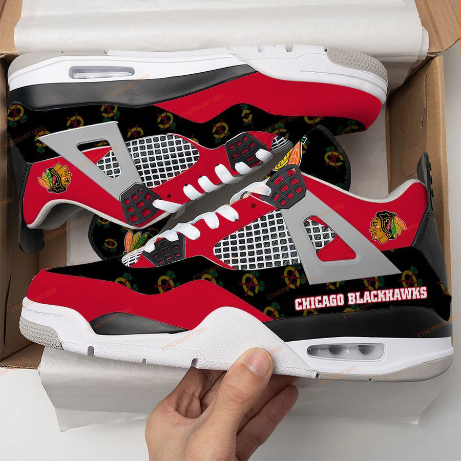 HOT Chicago Blackhawks Air Jordan 4 Shoes