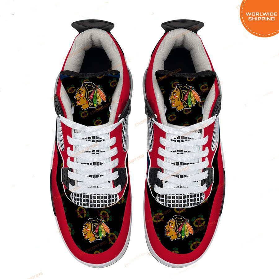 HOT Chicago Blackhawks Air Jordan 4 Shoes