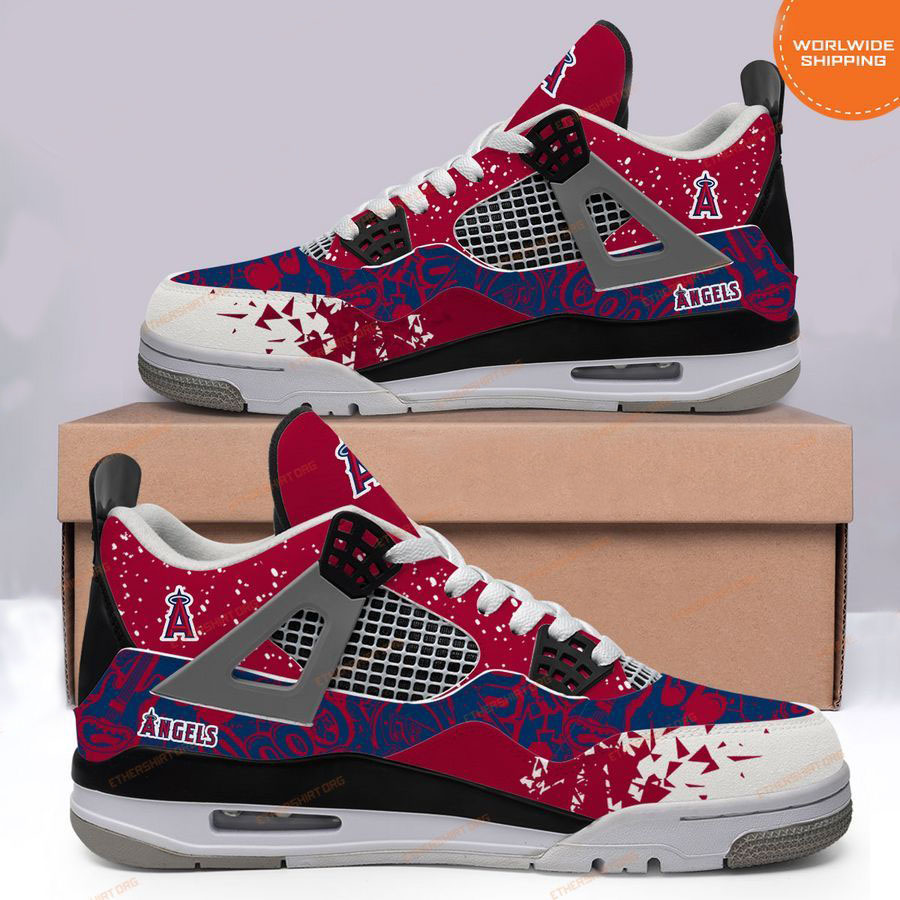 HOT Los Angeles Angels Air Jordan 4 Sneakers