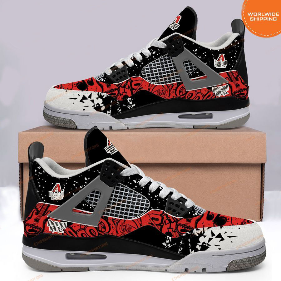 HOT MLB Arizona Diamondbacks Air Jordan 4 Sneakers