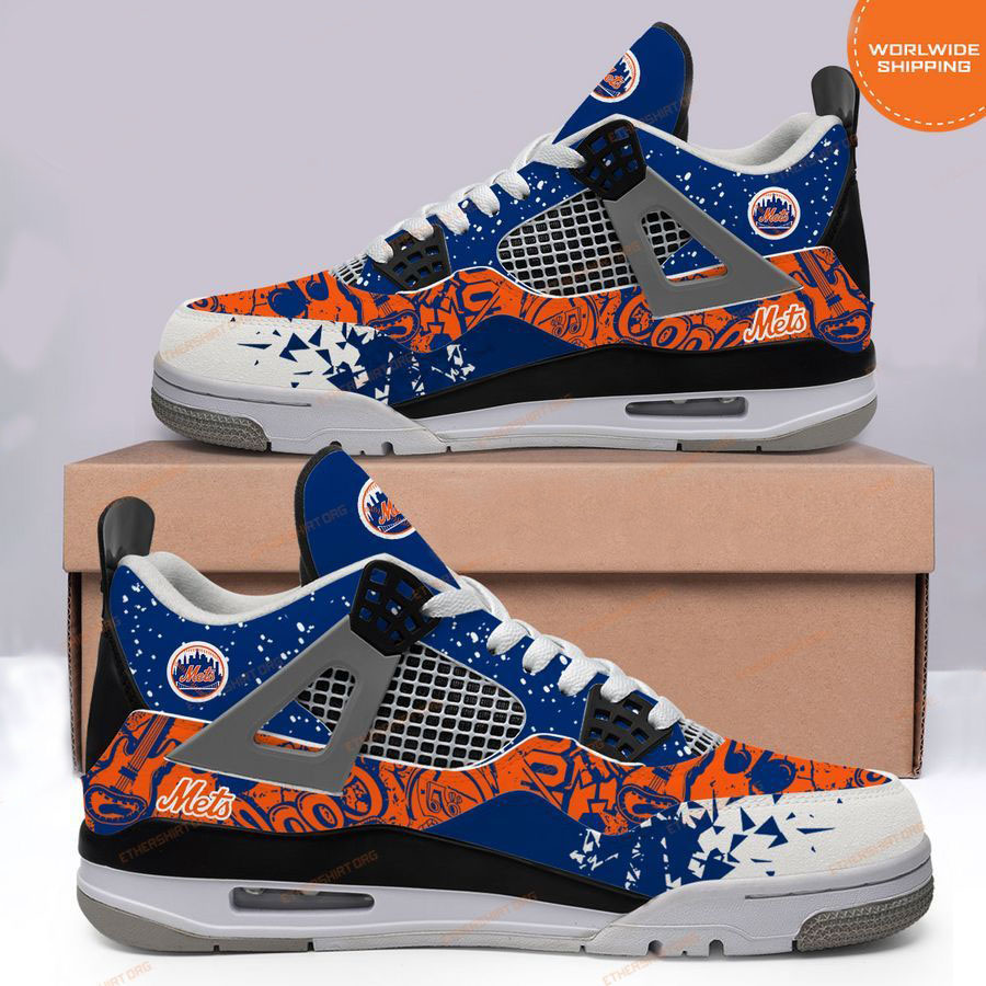 HOT New York Mets Air Jordan 4 Sneakers