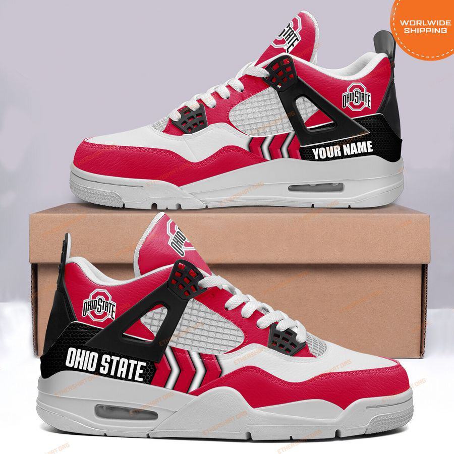 HOT Ohio State Buckeyes CUSTOM NAME Air Jordan 4 Sneaker