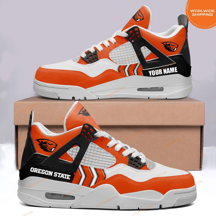 HOT Oregon State Beavers CUSTOM NAME Air Jordan 4 Sneaker
