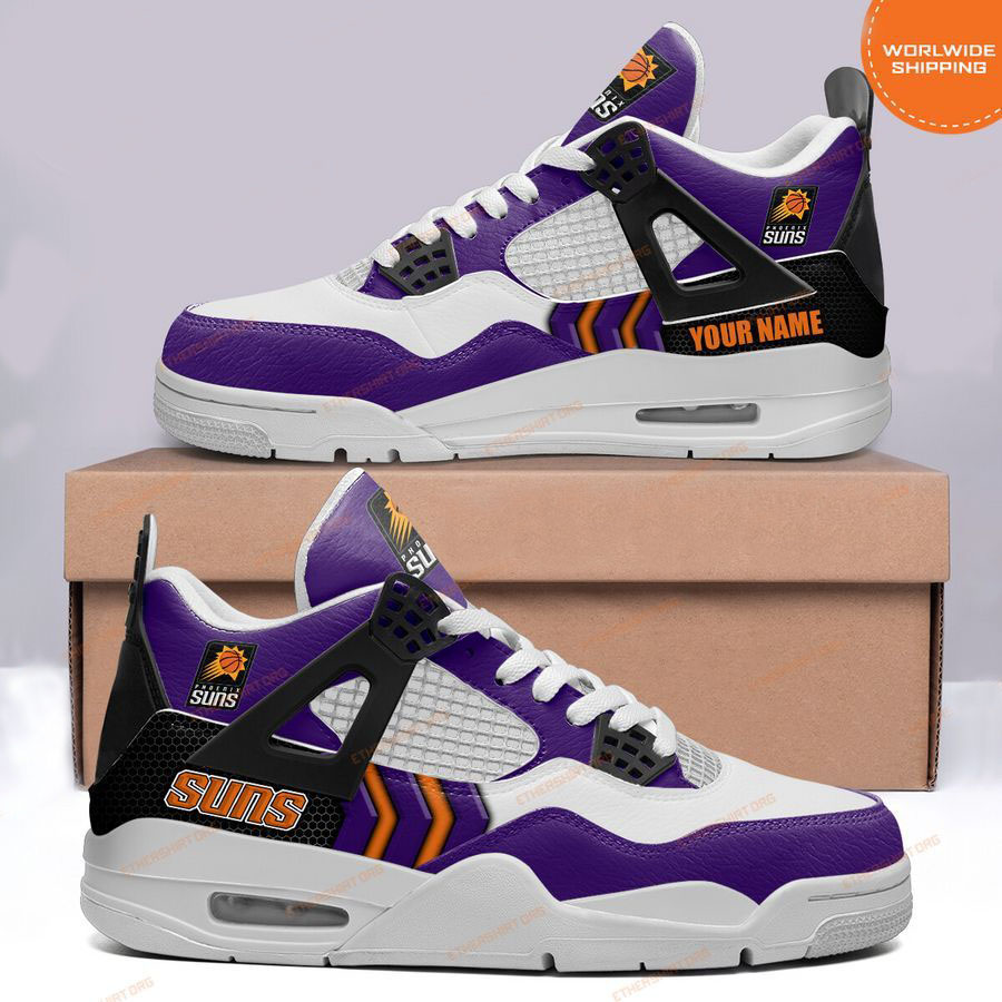 HOT Phoenix Suns Custom Name Air Jordan 4 Sneaker