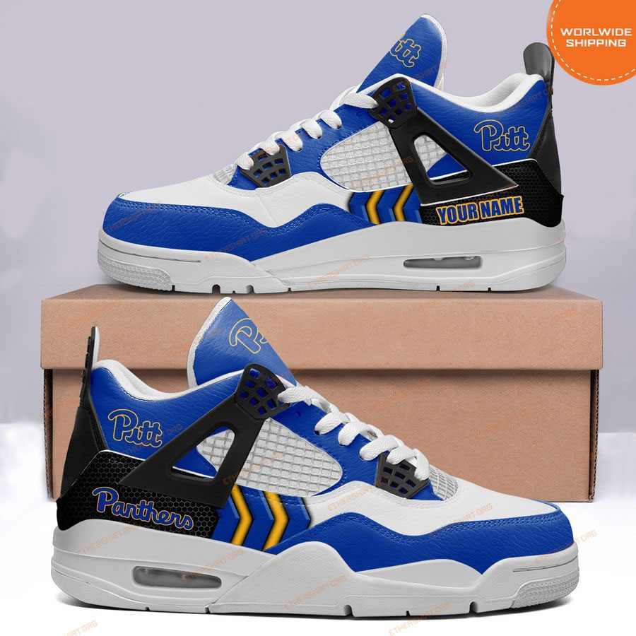 HOT Pittsburgh Panthers CUSTOM NAME Air Jordan 4 Sneaker