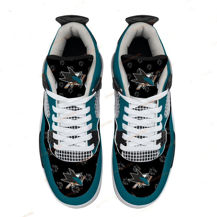HOT San Jose Sharks Air Jordan 4 Shoes