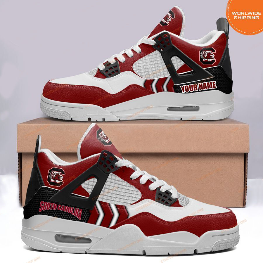 HOT South Carolina Gamecocks CUSTOM NAME Air Jordan 4 Sneaker