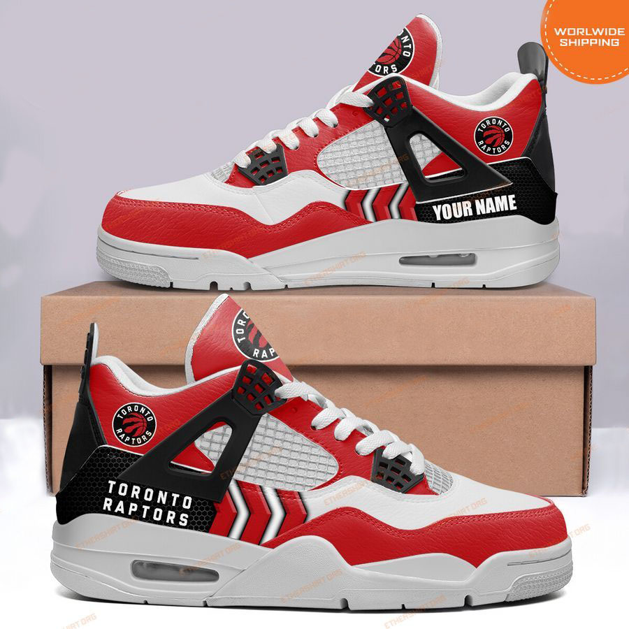 HOT Toronto Raptors Custom Name Air Jordan 4 Sneaker