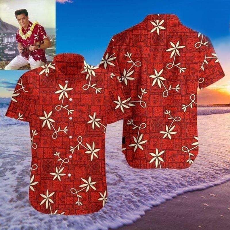 Hottest Elvis Presleys Red Hawaiian Aloha Shirts Dh
