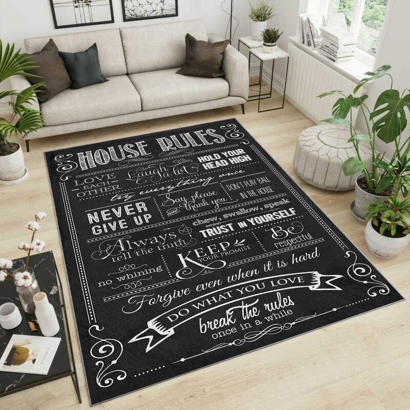 House Rules Area Rectangle Rug