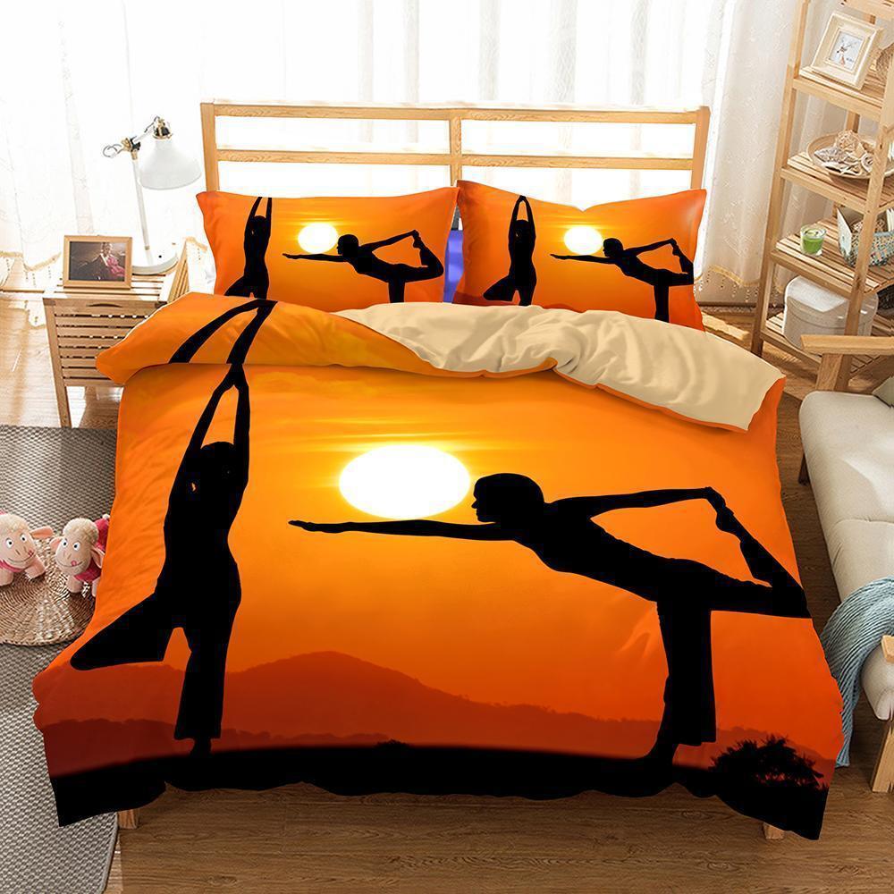 Household Items Theme Yoga Zen Printing Pieceet Multisizeelections 3D Customized Duvet Cover Bedding Set