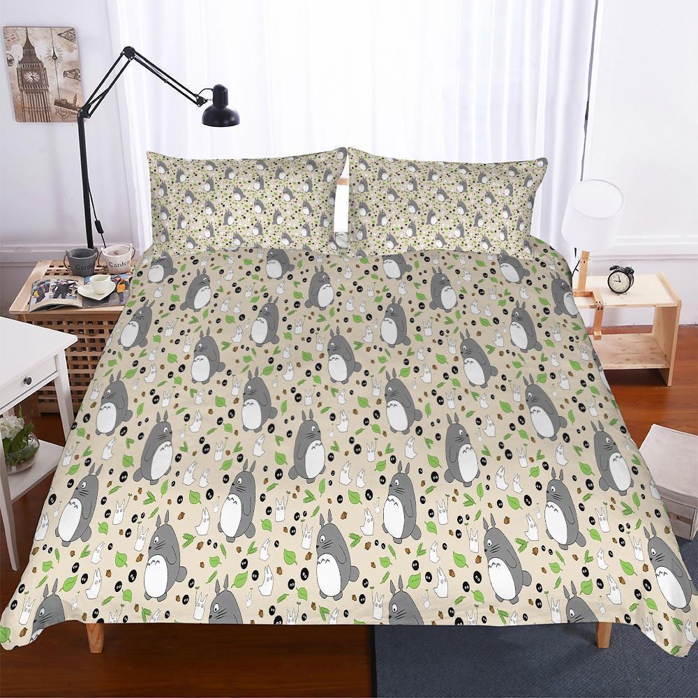Household Products Totoro Theme Digital Printed 3D Customized Duvet Cover Bedding Set