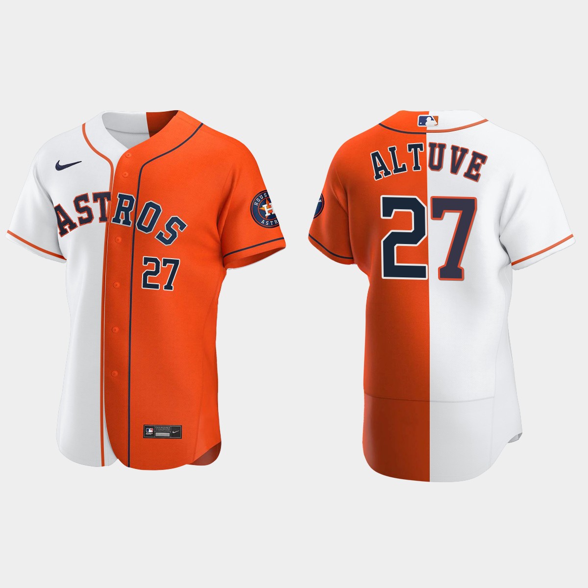 Houston Astros #27 Jose Altuve Jersey - Orange