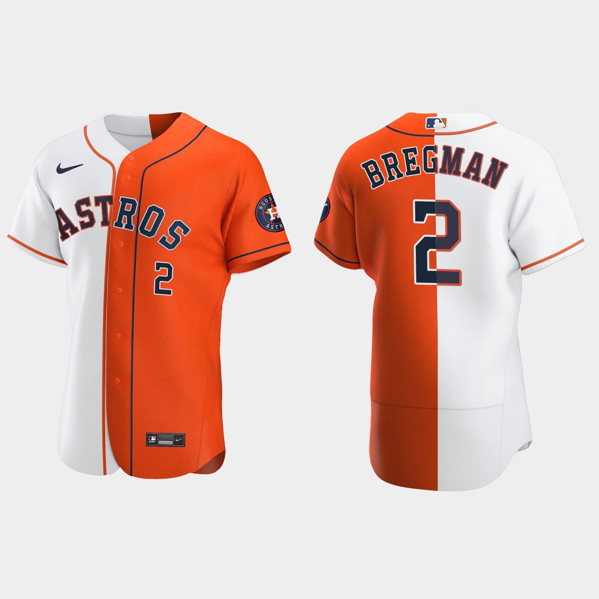 Houston Astros #2 Alex Bregman Jersey - Orange