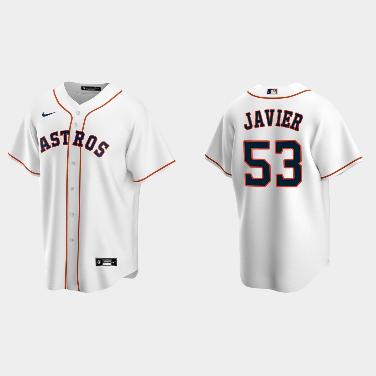 Houston Astros #53 Cristian Javier Home Jersey - White