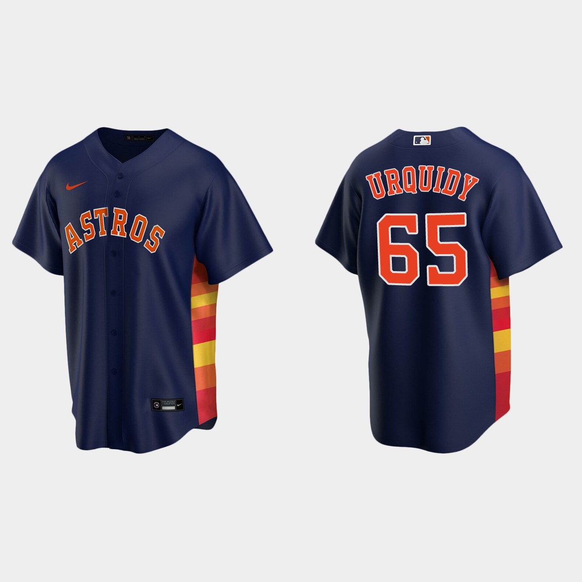 Houston Astros #65 Jose Urquidy Alternate Jersey - Navy