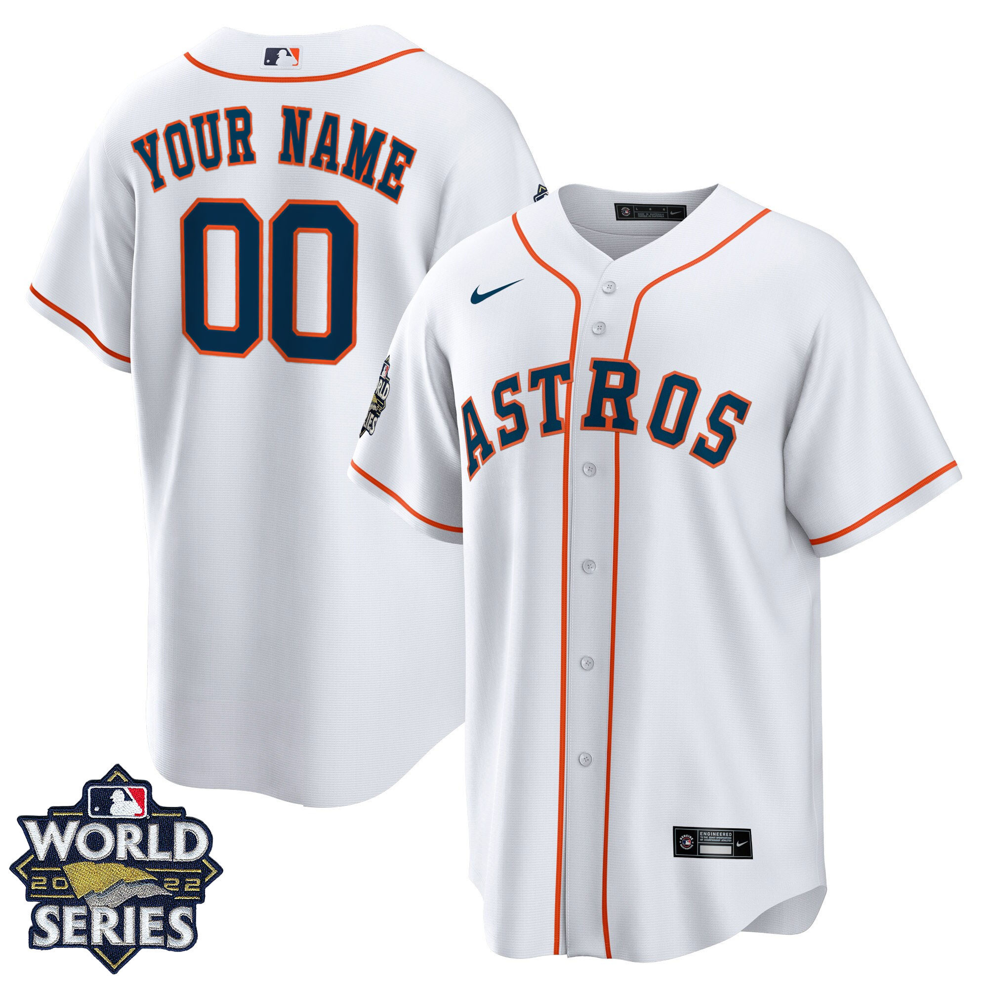Houston Astros 2022 World Series Custom Name And Number Cool Home Jersey - All Stitched