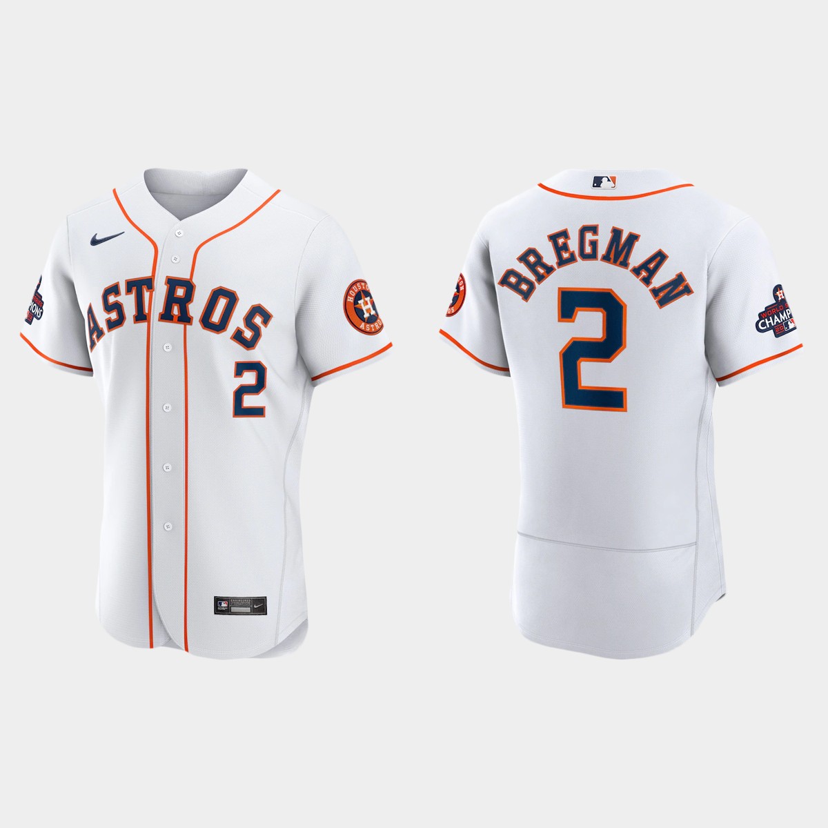 Houston Astros Alex Bregman 2022 World Series Champions White Home Jersey