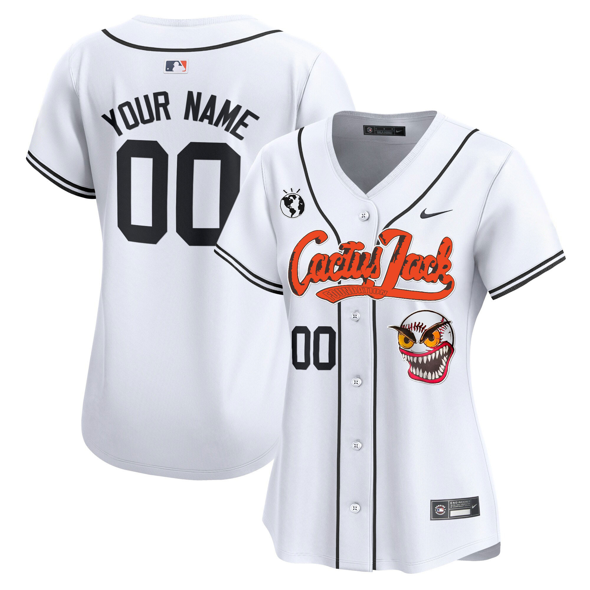 Houston Astros Cactus Jack Vapor Premier Limited Custom White Jersey - All Stitched