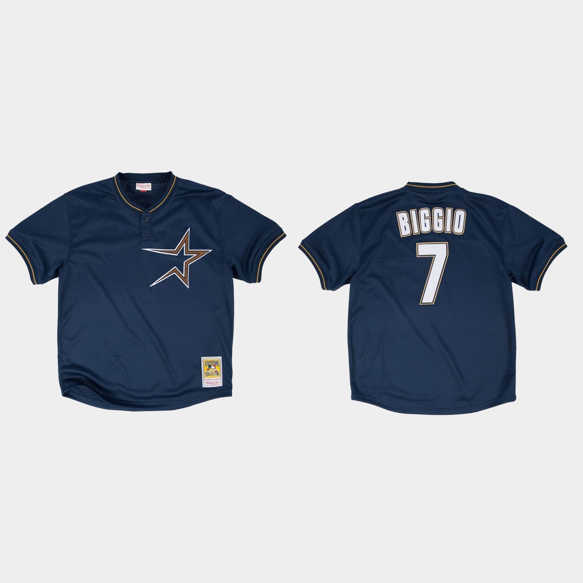 Houston Astros Craig Biggio #7 Navy 1997 BP Mesh Jersey