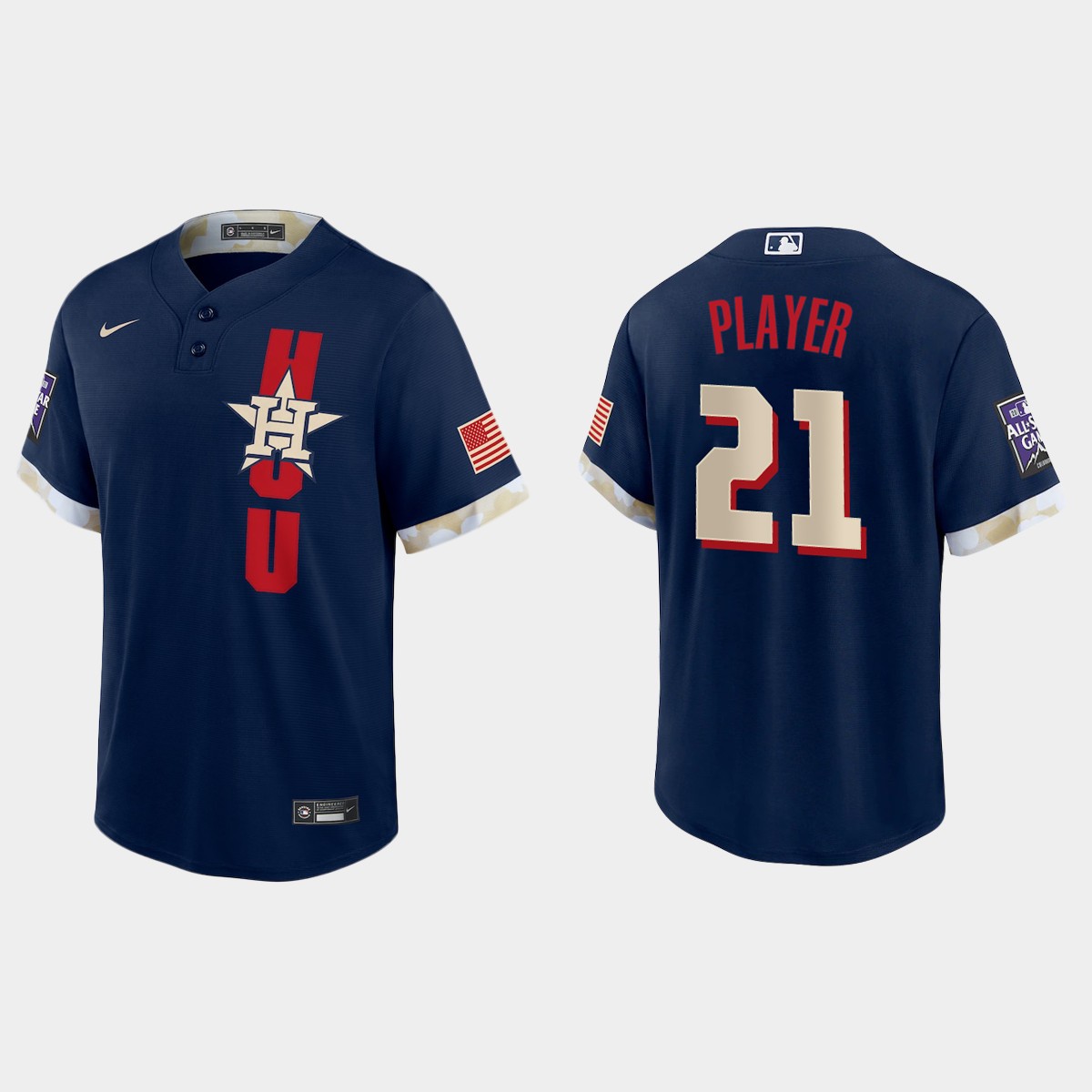 Houston Astros Custom 2021 MLB All-Star Game Jersey - Navy