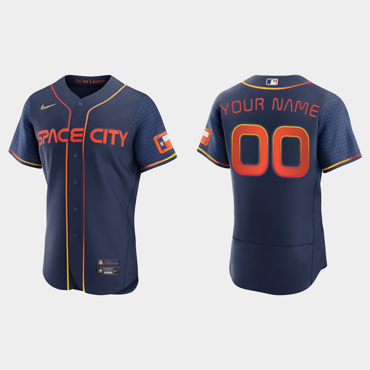 Houston Astros Custom 2022 City Connect Jersey - Navy