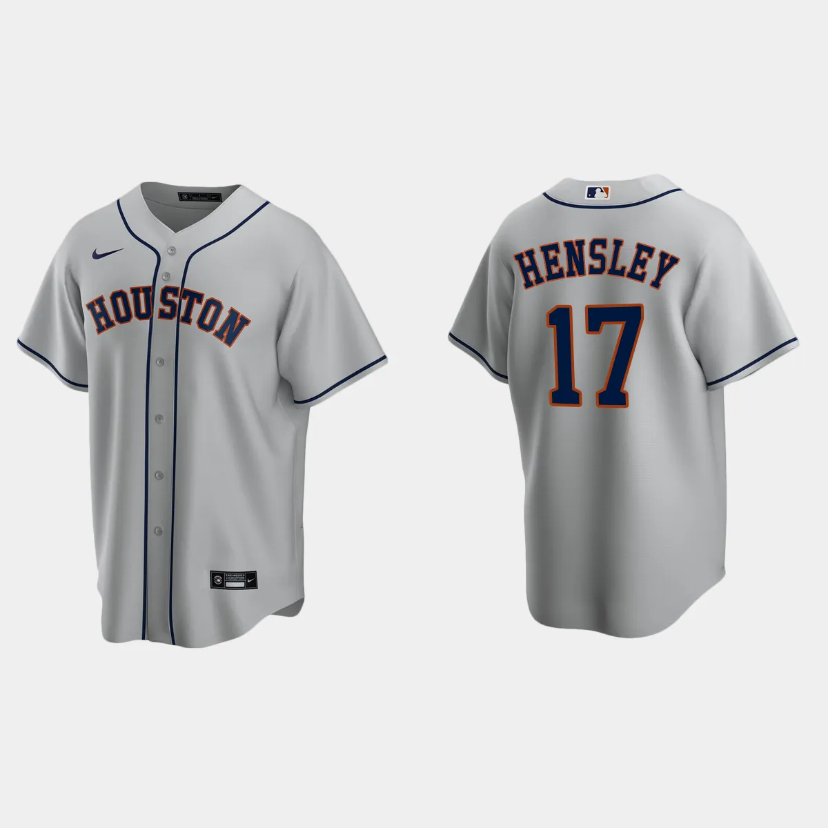 Houston Astros David Hensley Road Jersey - Gray