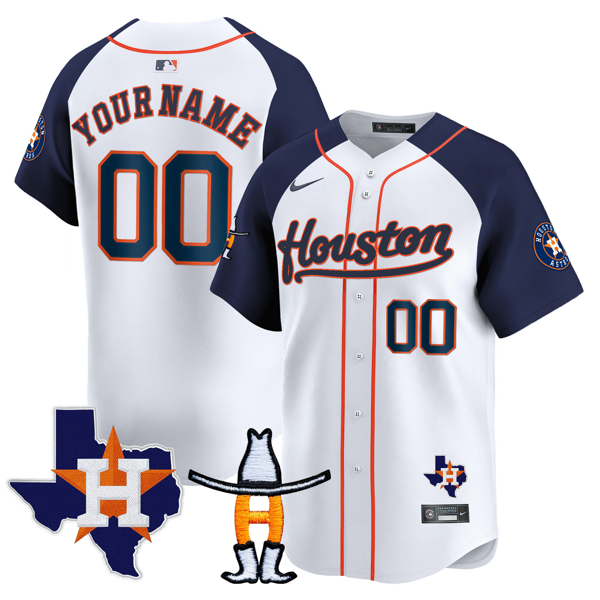 Houston Astros Houston Rodeo Patch Vapor Premier Limited Custom Alternate Jersey - All Stitched