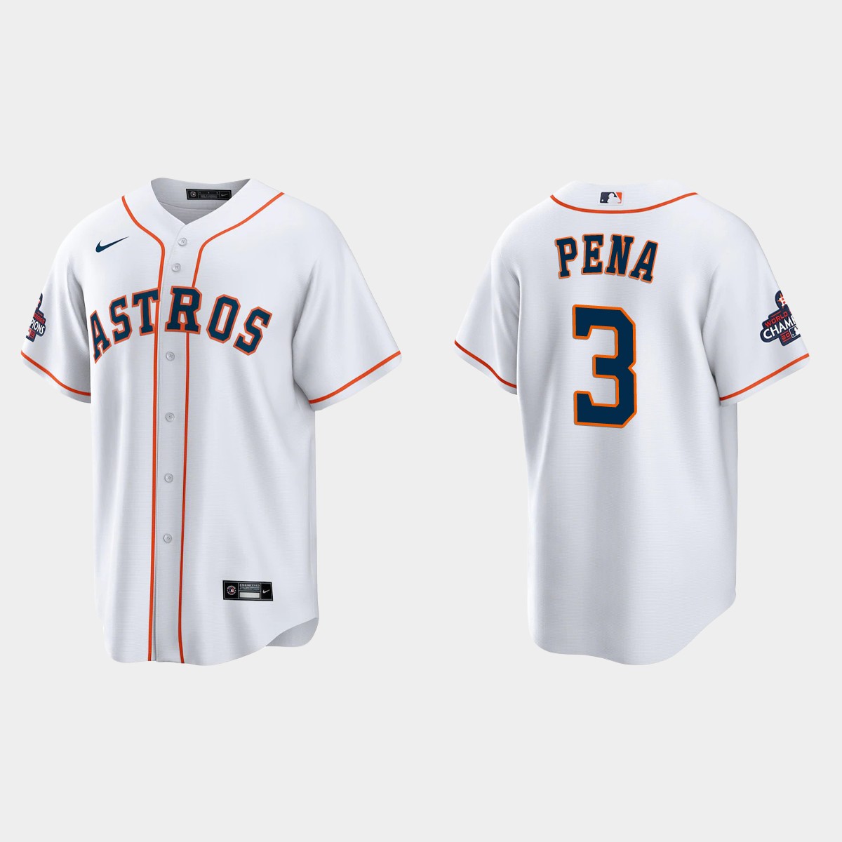 Houston Astros Jeremy Pena 2022 World Series Champions White Jersey