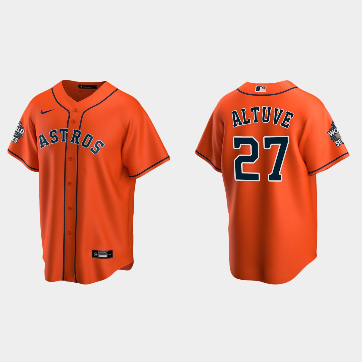 Houston Astros Jose Altuve 2022 World Series Orange Jersey