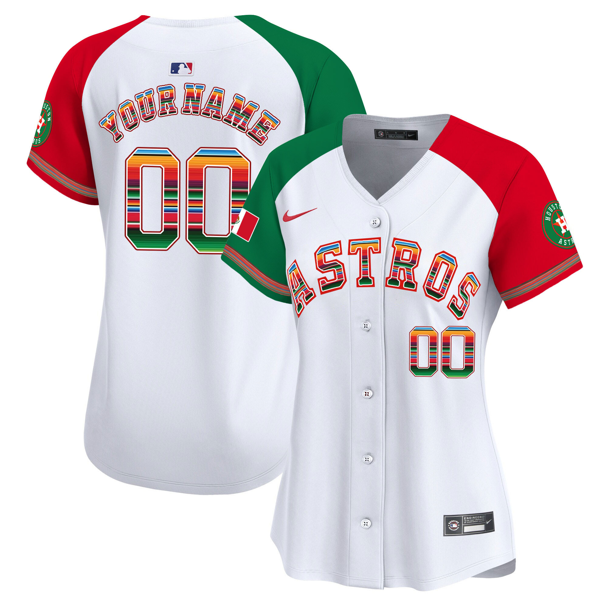 Houston Astros Mexico Vapor Premier Limited Custom Alternate Jersey - All Stitched