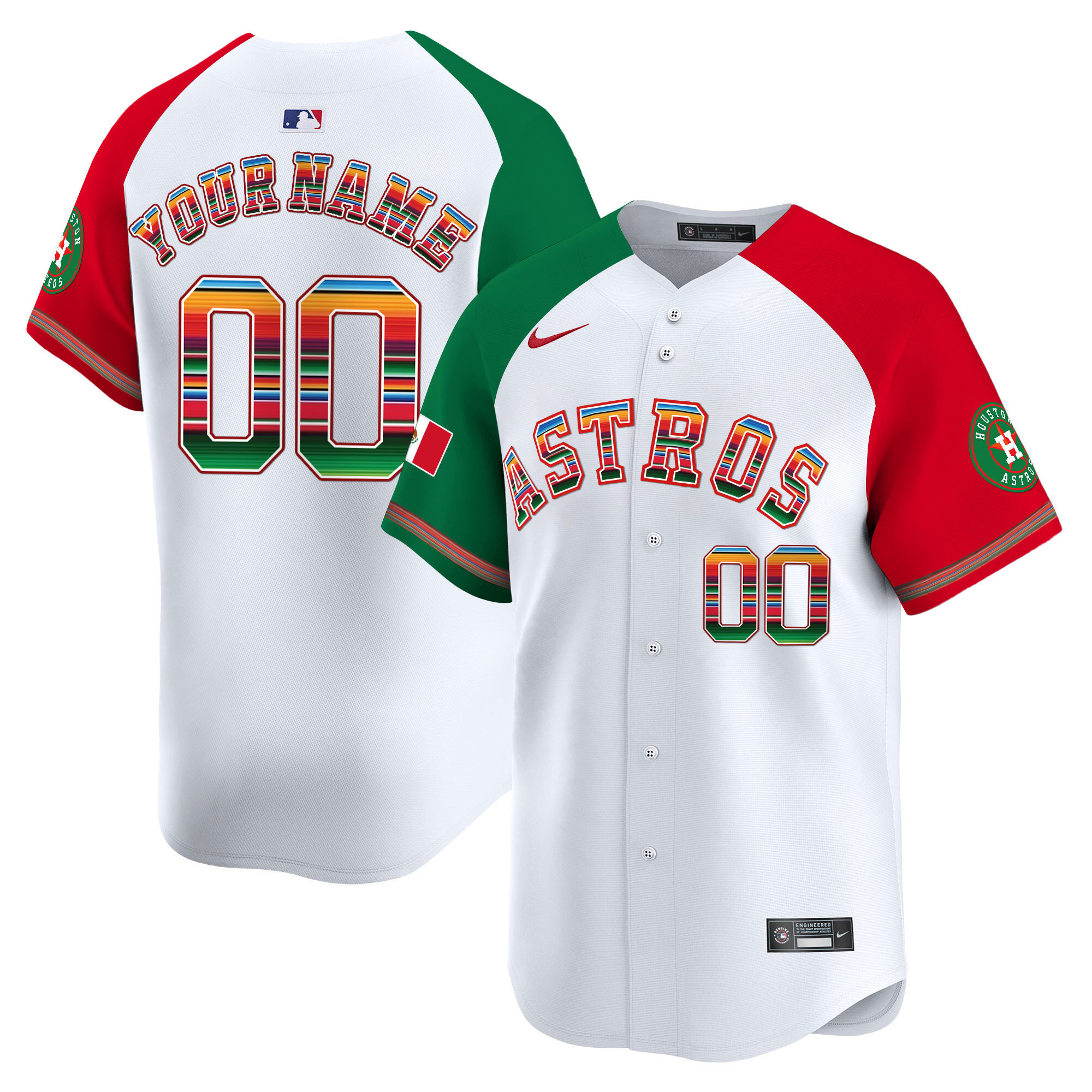 Houston Astros Mexico Vapor Premier Limited Custom Alternate Jersey - All Stitched